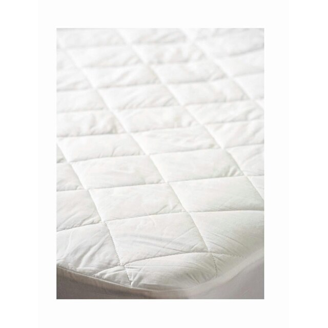 Belledorm Cotton Mattress Protector - White - Double
