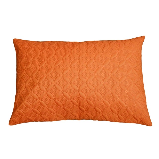 Homescapes Ultrasonic Orange Quilted Embossed Cushion Cover - 50 x 75 cm Orange Orange 50 x 75 cm