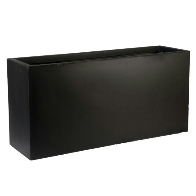 Black Light Concrete Trough Garden Planter H51.5 L100 W36 cm, 185 ltrs Cap.