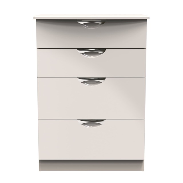 Holborn 4 Drawer Deep Chest of Drawers in Kashmir Gloss & Kashmir (Ready Assembled) Cream Kashmir Gloss & Kashmir