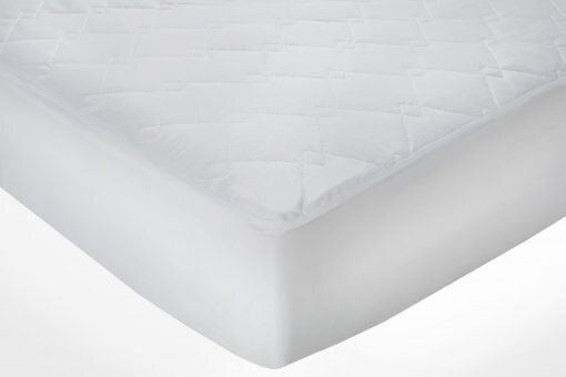 Evernight Collection Waterproof Microfibre Quilted Extra Deep Mattress Protector in White - Three Quarter