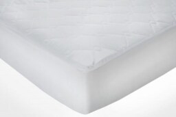 Evernight Collection Waterproof Microfibre Quilted Extra Deep Mattress Protector in White - Three Quarter
