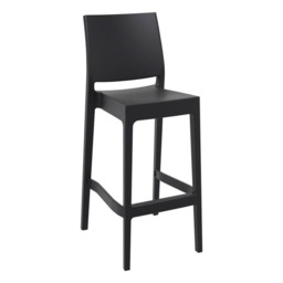 Spek Bar Stool 75 - Black (Suitable For Outdoor) Black