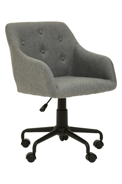 Orsina Brent Tufted Grey And Black Home Office Chair