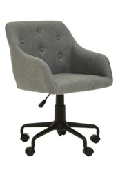 Orsina Brent Tufted Grey And Black Home Office Chair