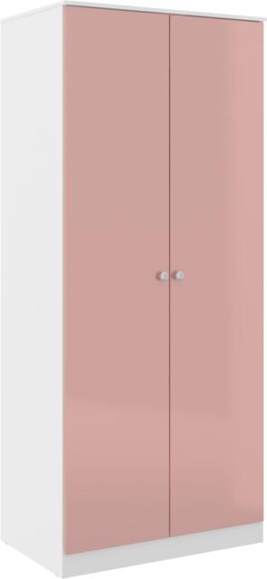 Denver 2 Door Double Wardrobe Pink