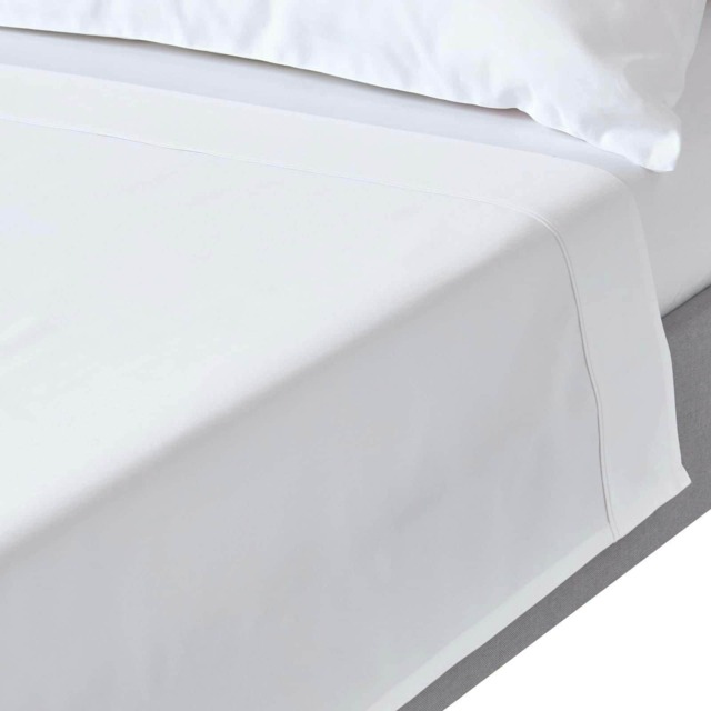 Homescapes White Egyptian Cotton Flat Sheet 1000 TC, Super King White Super King