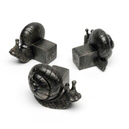 Potty Feet Bronze Snail Garden Décor Set of 3 Multi