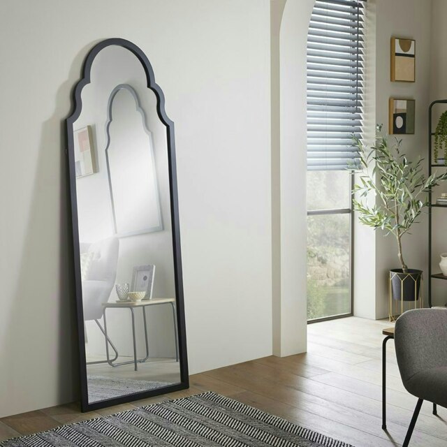 Casablanca Leaner Mirror Black H 170cm X L 60cm x W 4cm 1