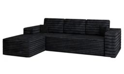 Modern L Shaped Corner Sofa with Chaise Deep Seating Detachable Headrest Cushions No Assembly Living Room Sofa
