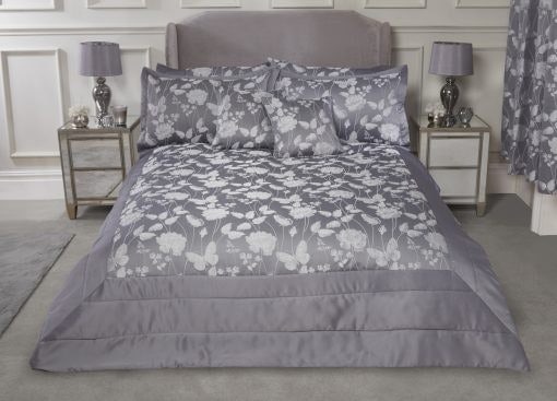 Meadows Bedspread Silver Grey Grey