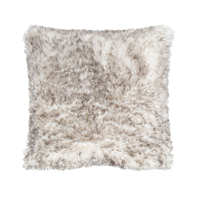 Catherine Lansfield Arctic Fox Cosy Faux Fur Cushion Grey 45x45cm