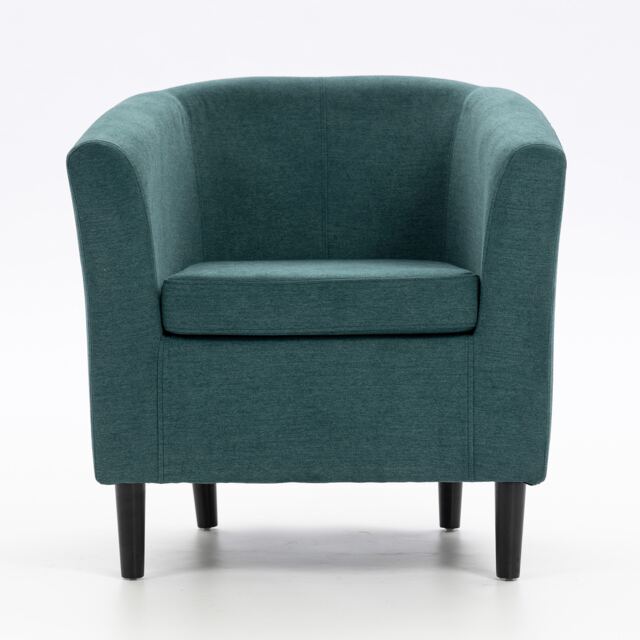 Beulah Fabric Accent Chair Blue Teal One Size