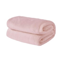 OHS Ultra Soft Blanket Fleece, 120x150cm - Blush Pink