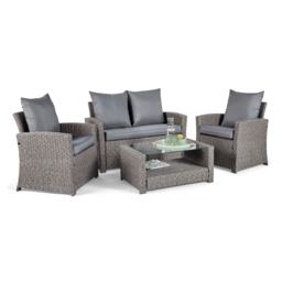VonHaus 4 Seater Rattan Effect Garden Furniture Set