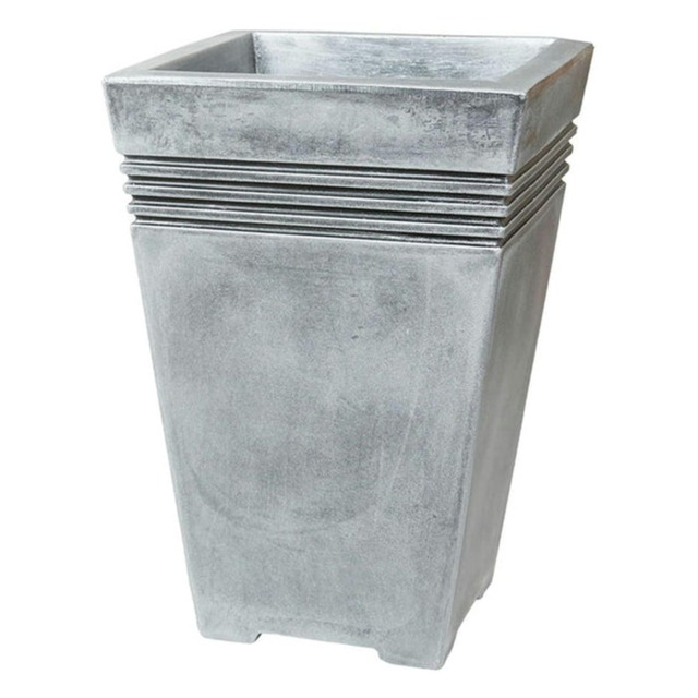 1 x Home Garden Tall Grey Venice Trough Planter For Flowers & Plants Grey