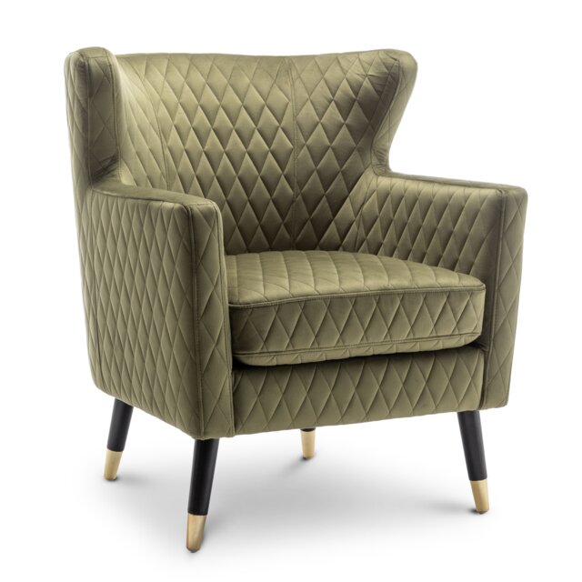 Velvet Sage Green Alessia Accent Chair