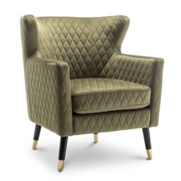 Velvet Sage Green Alessia Accent Chair