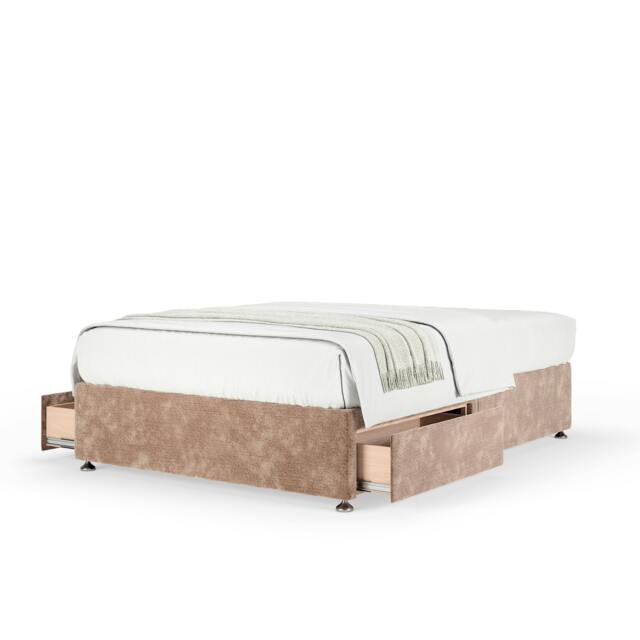 Memory Maestro Memory Foam Mink Chenille 2 Drawer Divan Set Double