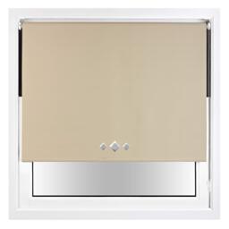 Blackout Roller Blind Diamond Eyelet Metal Fittings Brown Cappuccino