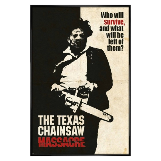 Gloss Black Framed Texas Chainsaw Massacre Who Will Survive? Maxi Poster Multi