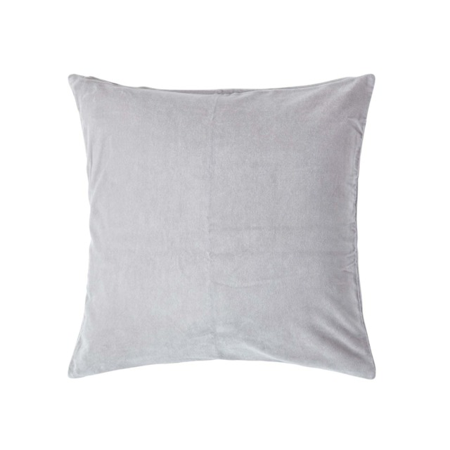 Homescapes Light Grey Velvet Cushion Cover - 60 x 60 cm Grey Light grey 1