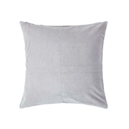 Homescapes Light Grey Velvet Cushion Cover - 60 x 60 cm Grey Light grey 1