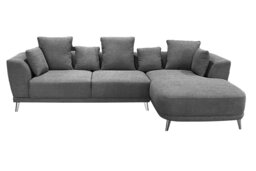 The 3 Seater Nova Lounger Left Corner Sofa in Grey or Cream Grey One Size