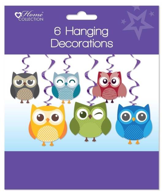 Pack of 6 Woodland Party Hanging Decoration