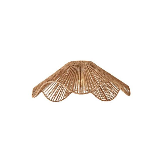 ValueLights Farai Natural Woven Rope Wave Ceiling Light Shade and Bulb