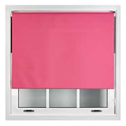 Blackout Roller Blind 55cm Wide x 165cm Long Metal Fittings Pink Fuchsia