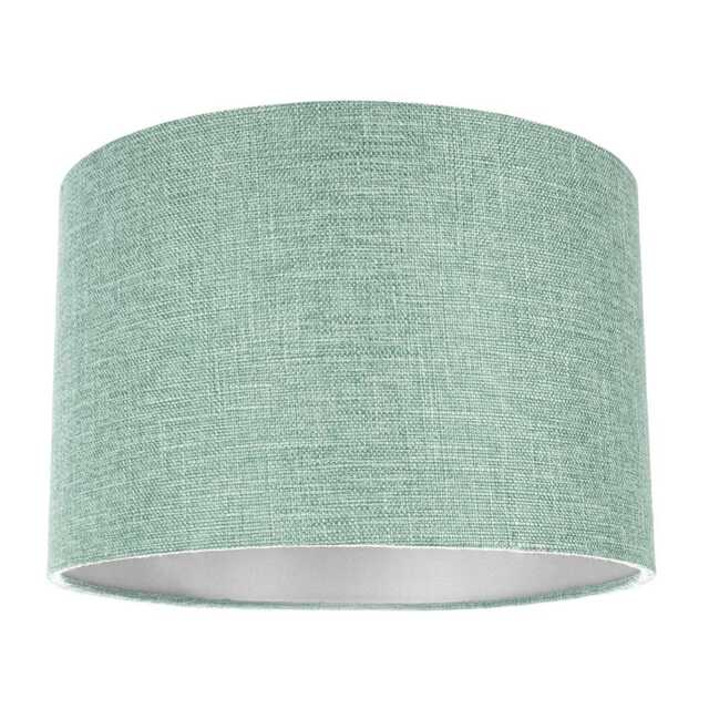 Contemporary and Sleek Mint Plain Linen Fabric Drum Lamp Shade 60w Maximum Green Mint Green 1