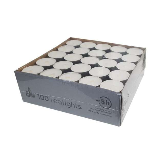 Wenzel Tealight Candles 5hr 100pk - One Colour - One Size