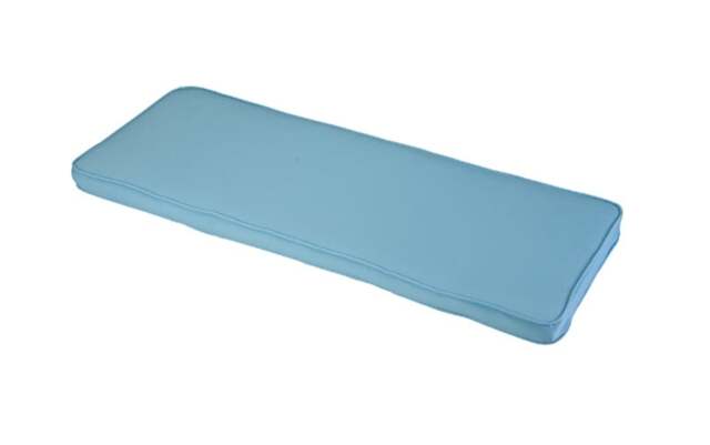 Placid 3 Seater Bench Outdoor Garden Furniture Cushion - L141 x W48 x H4 cm - Blue Blue