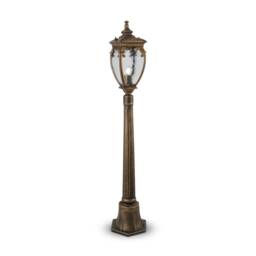 Fleur Outdoor Bollard Black with Gold, IP44
