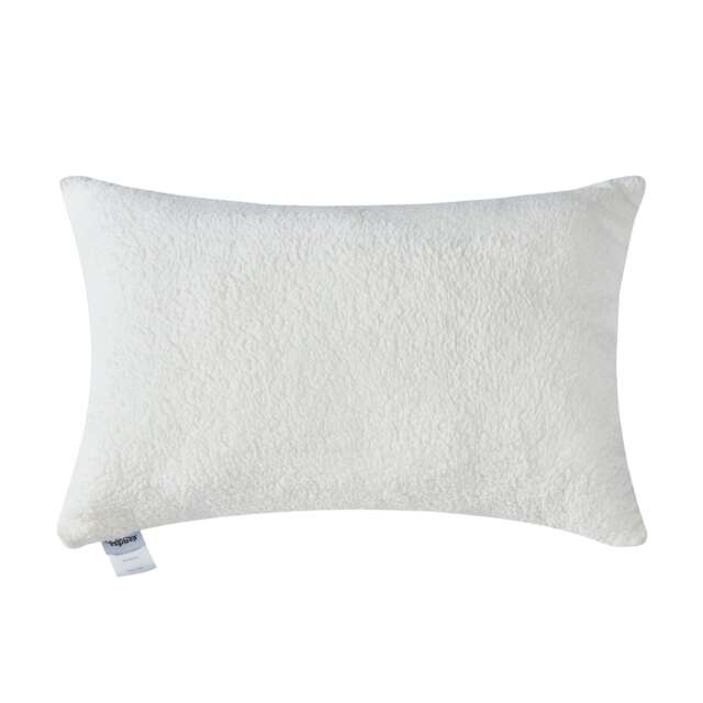 Groundlevel Soft Sherpa Fleece Support Pillow Premium Comfort Durable Plush Cozy White
