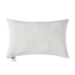 Groundlevel Soft Sherpa Fleece Support Pillow Premium Comfort Durable Plush Cozy White