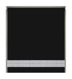 90cm Black Straight Diamante Edge Border Roller Blind Black Black