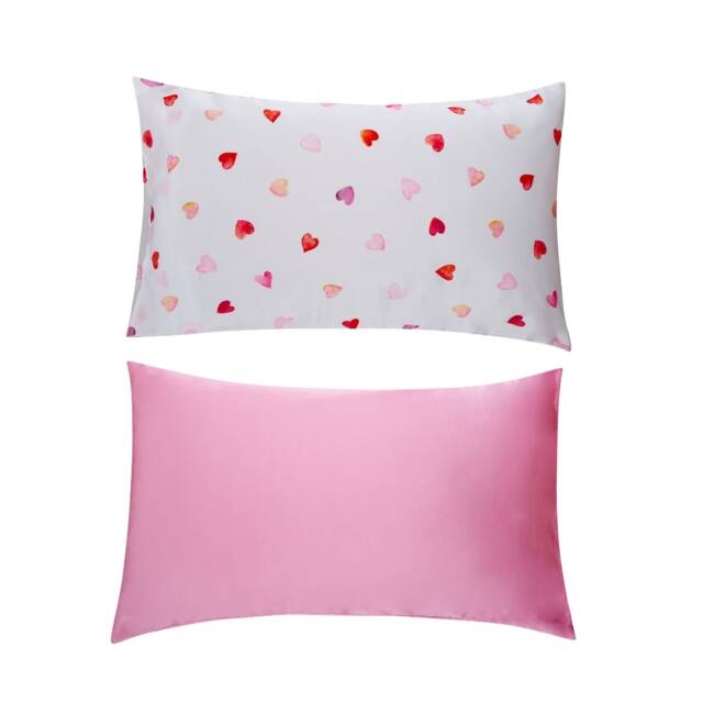 SMUG Loveheart Soft Satin Pillowcase Set - Loveheart Print