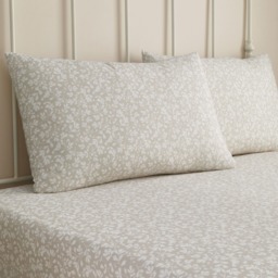 D & D Tess Fitted Bed Sheet Set Natural