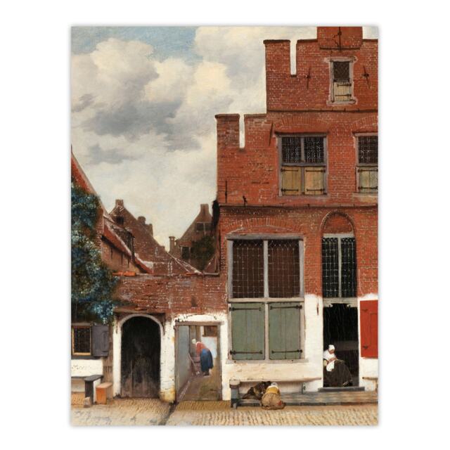 "The Little Street Facades Vermeer Vintage Huge Wall Art Poster Print 24X32"""
