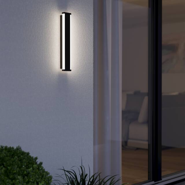 EGLO Neviano LED Wall Light Black, 38cm Black