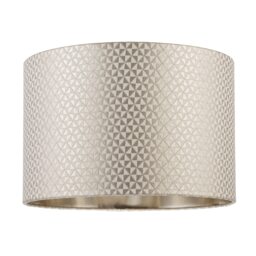 Modern Light Shimmer Taupe Drum Shade with Inner Champagne Gold Lining