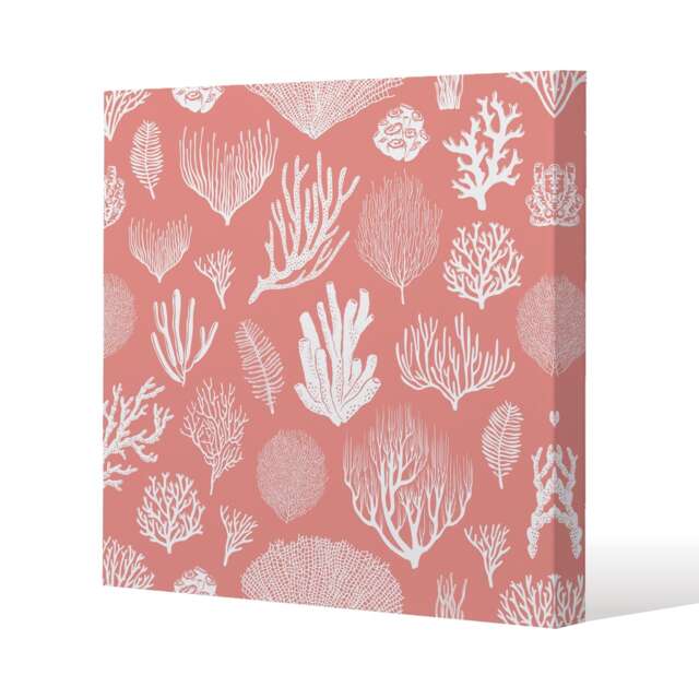 Corals and algae (Canvas Print) / 77 x 77 x 4cm Multi