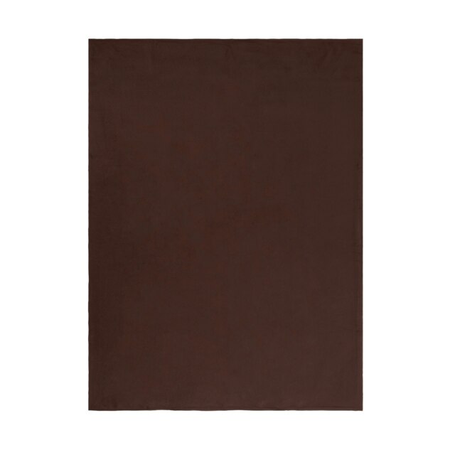OHS Luxury Fleece Blanket Bedspread, 125x150cm - Chocolate