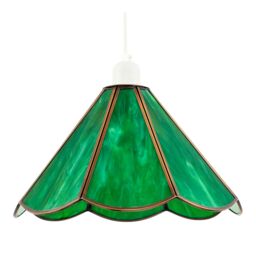 Classic Green Toned Tiffany Glass Easy Fit Pendant Lighting Shade