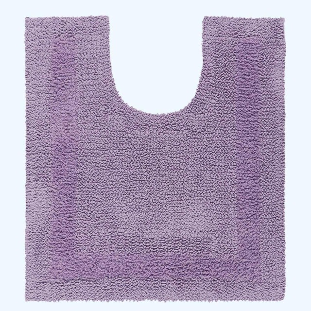 Homescapes Luxury Reversible Cotton Pedestal Mat - Lilac Purple Lilac