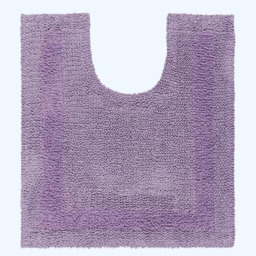 Homescapes Luxury Reversible Cotton Pedestal Mat - Lilac Purple Lilac
