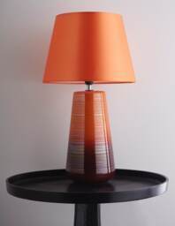Canada 45cm Orange Ceramic Table Lamp with Matching Shade Orange