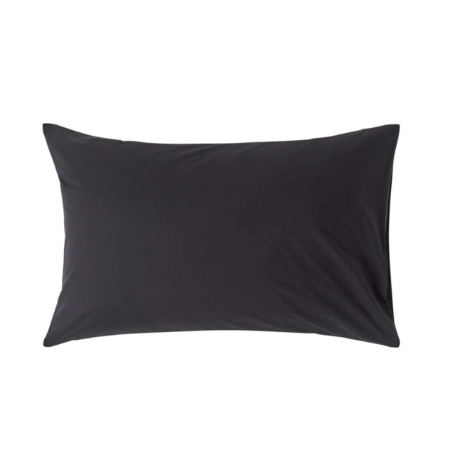 Homescapes Black Egyptian Cotton Housewife Pillowcase 200 TC - Standard Size